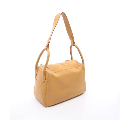 リンディ30 セサミ ショルダーバッグ ヴォースイフト イエローブラウン シルバー金具 X刻印 エルメス バッグ HERMES