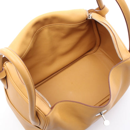 リンディ30 セサミ ショルダーバッグ ヴォースイフト イエローブラウン シルバー金具 X刻印 エルメス バッグ HERMES