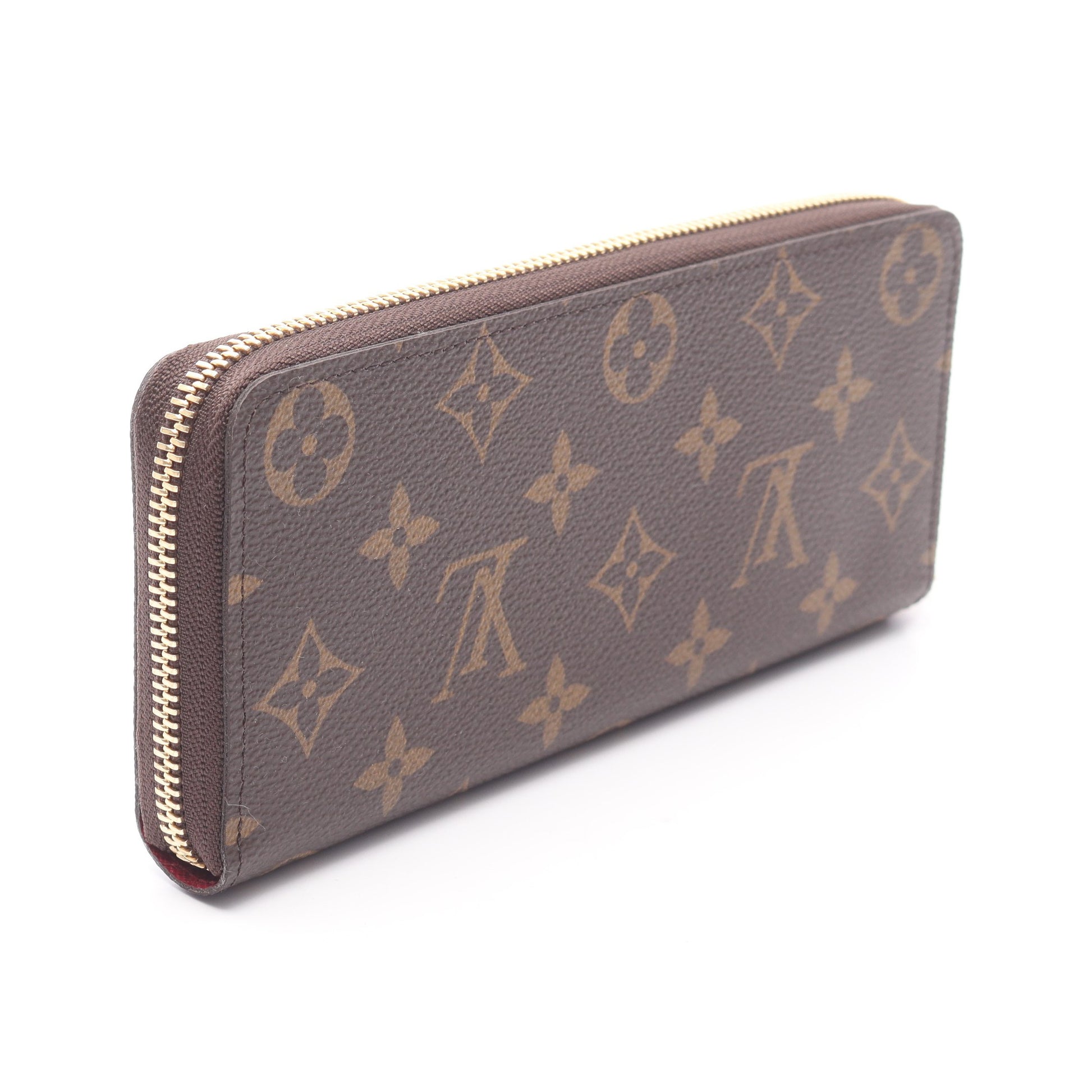 ポルトフォイユ クレマンス モノグラム フューシャ ラウンドファスナー  