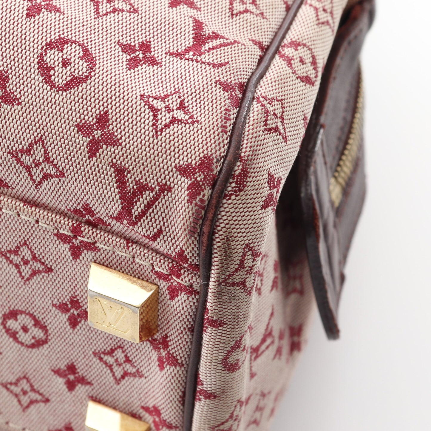 ジョセフィーヌPM モノグラムミニ スリーズ ハンドバッグ キャンバス レザー ピンク ボルドー ルイヴィトン バッグ LOUIS VUITTON