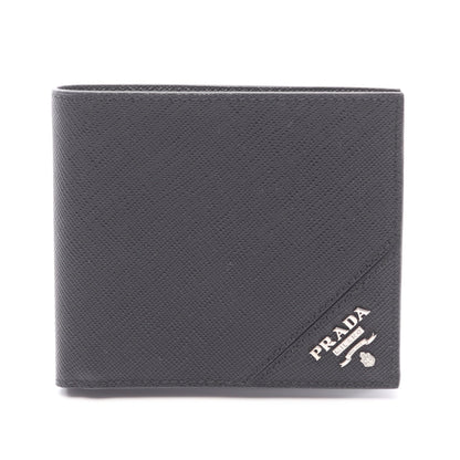 二つ折り財布 サフィアーノレザー ブラック プラダ 財布・小物 PRADA