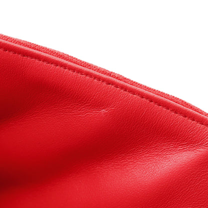 マトラッセ クラッチバッグ コットン レッド ゴールド金具 シャネル バッグ CHANEL
