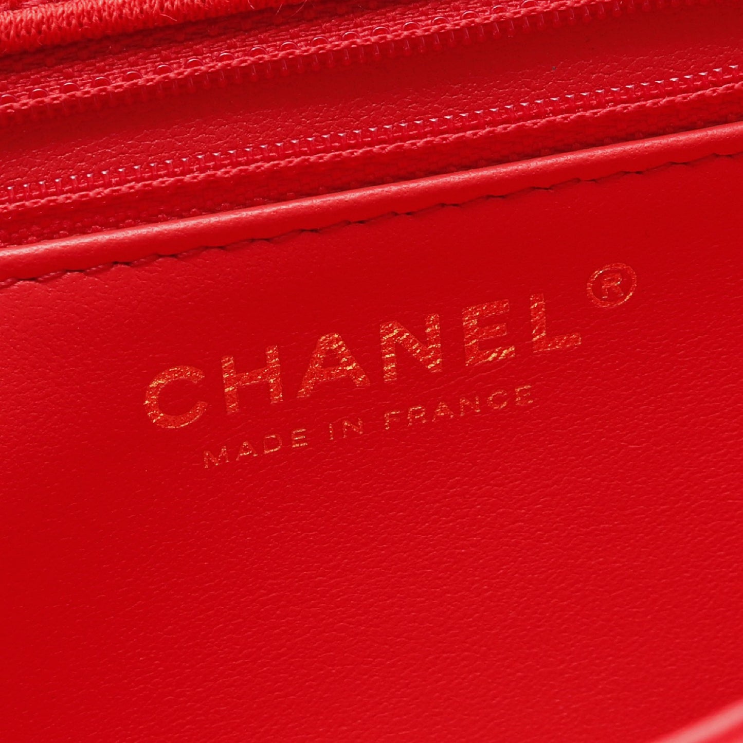 マトラッセ クラッチバッグ コットン レッド ゴールド金具 シャネル バッグ CHANEL