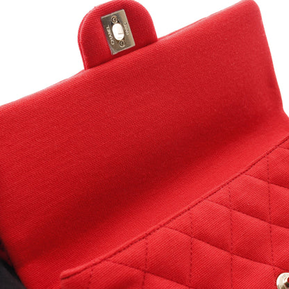 マトラッセ クラッチバッグ コットン レッド ゴールド金具 シャネル バッグ CHANEL