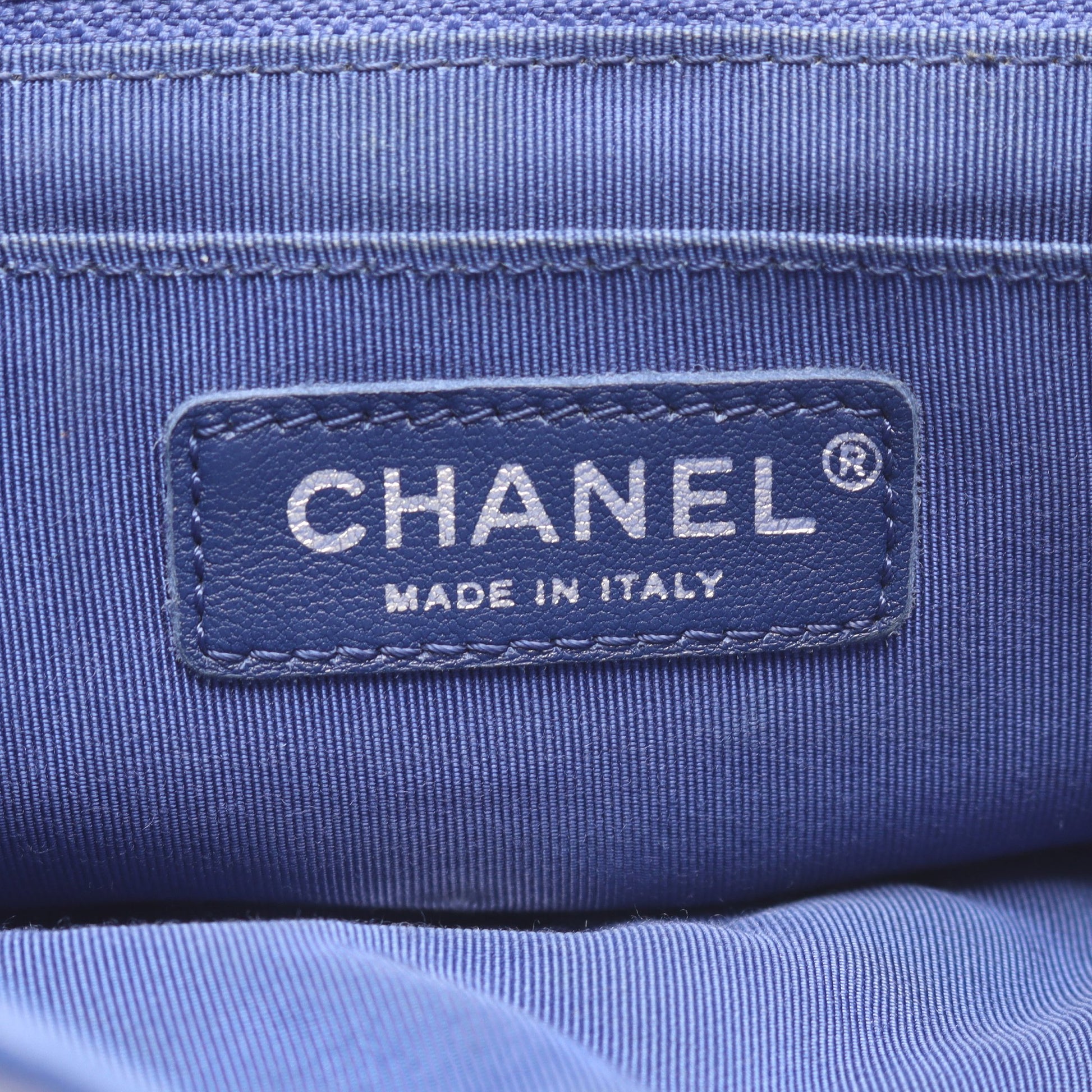 マトラッセ バックパック リュックサック ラムスキン ブルー シルバー金具 シャネル バッグ CHANEL