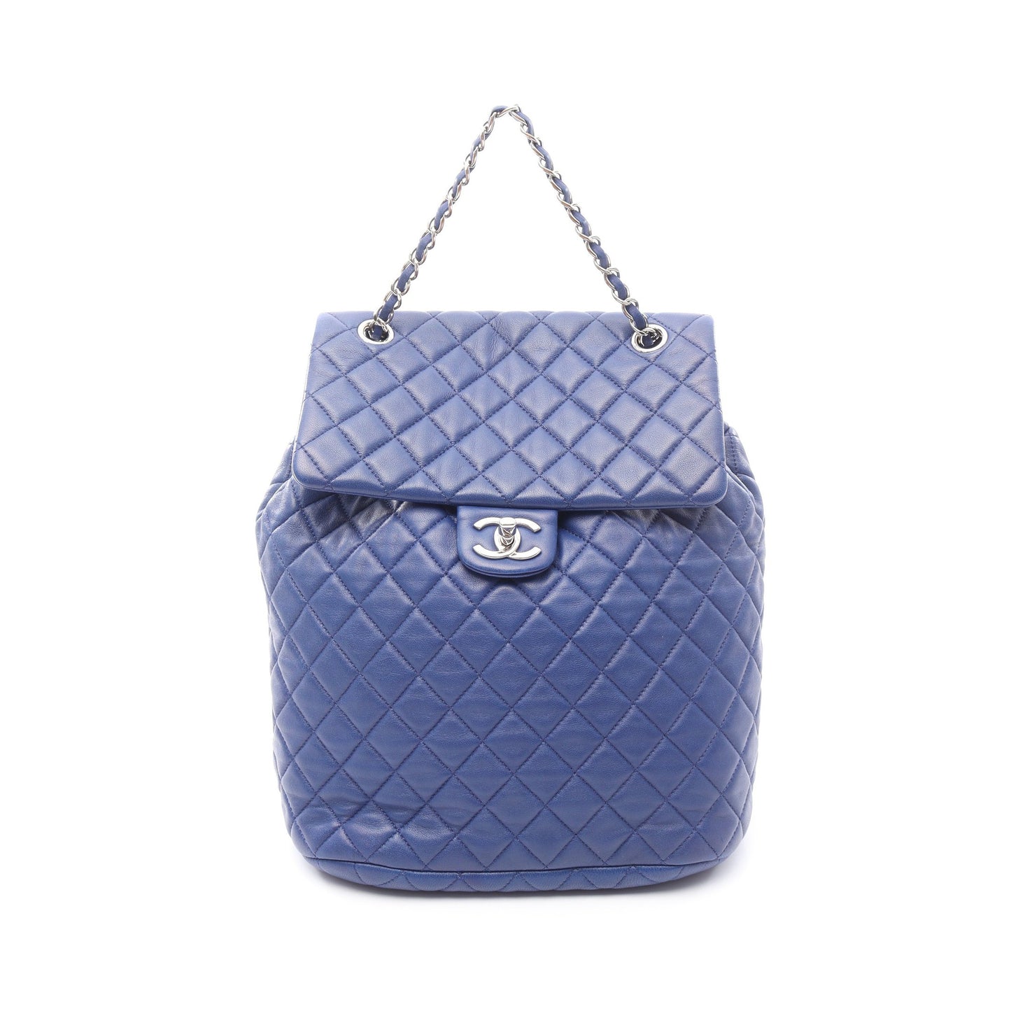 マトラッセ バックパック リュックサック ラムスキン ブルー シルバー金具 シャネル バッグ CHANEL