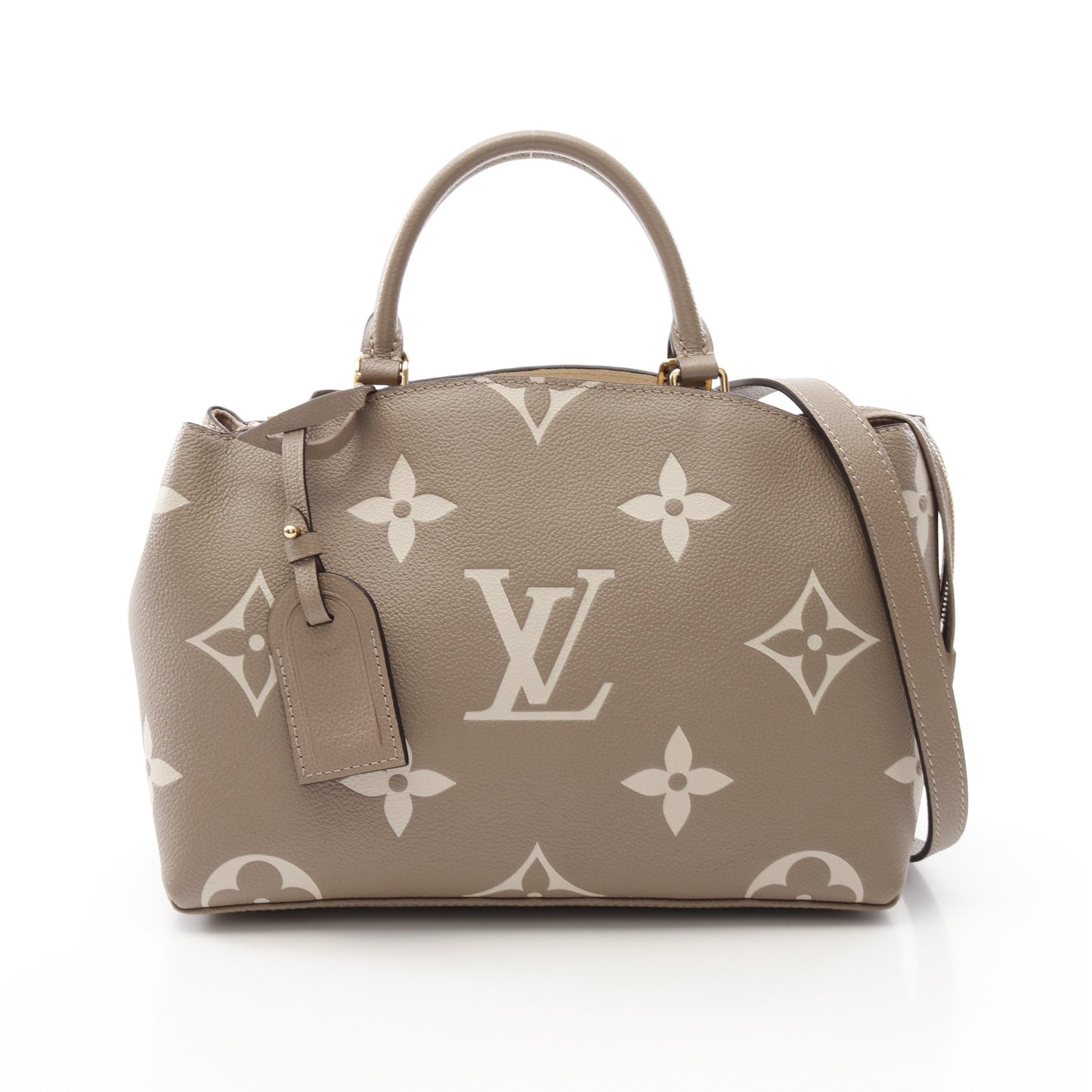 プティ パレPM モノグラムアンプラント トゥルトレール クレーム ハンドバッグ レザー グレーベージュ 2WAY ルイヴィトン バッグ LOUIS VUITTON