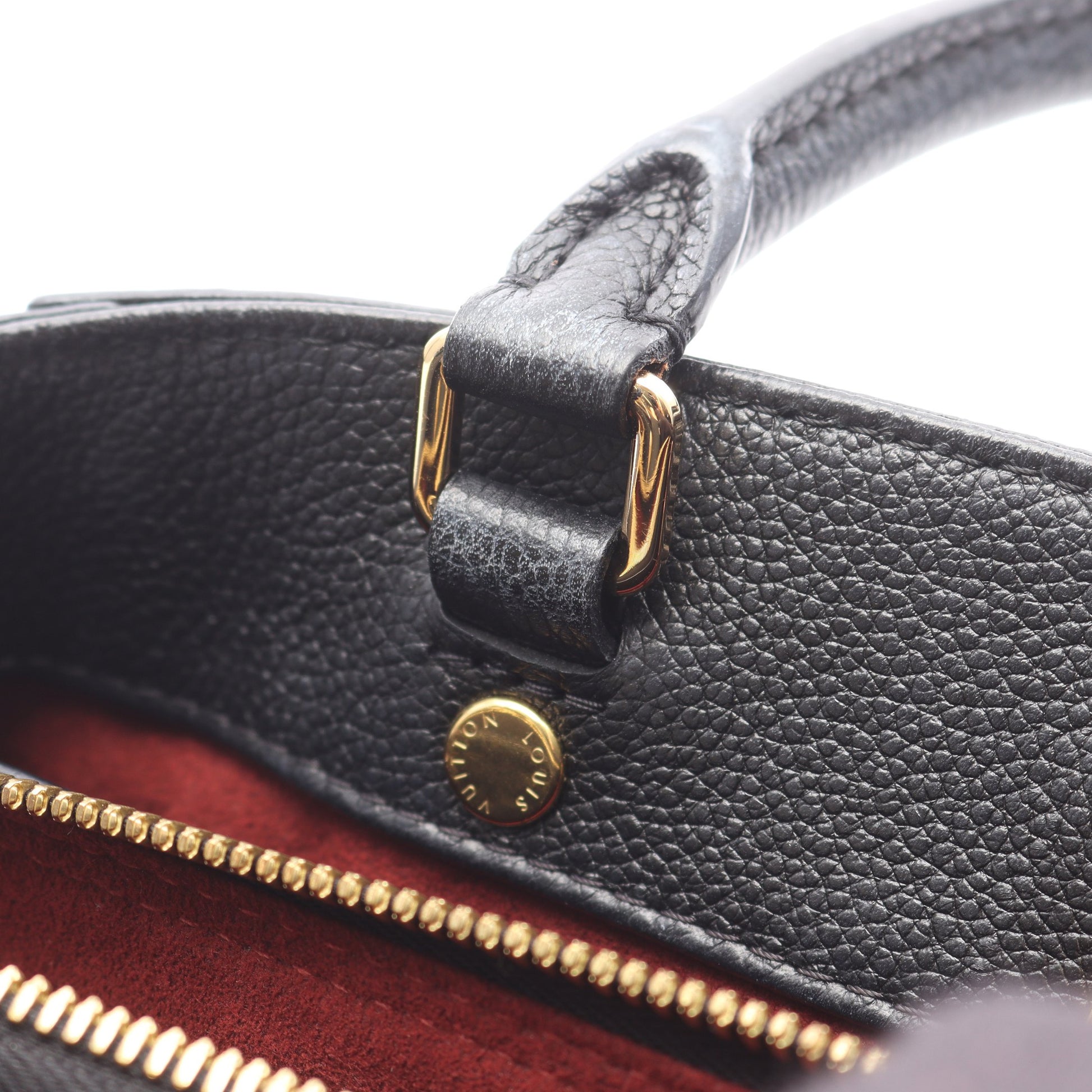 モンテーニュBB バイカラーモノグラムアンプラント ハンドバッグ レザー ブラック ベージュ ルイヴィトン バッグ LOUIS VUITTON