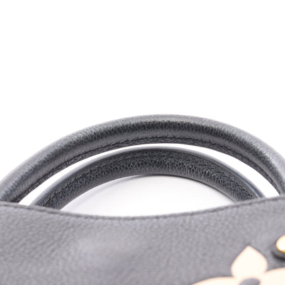 モンテーニュBB バイカラーモノグラムアンプラント ハンドバッグ レザー ブラック ベージュ ルイヴィトン バッグ LOUIS VUITTON