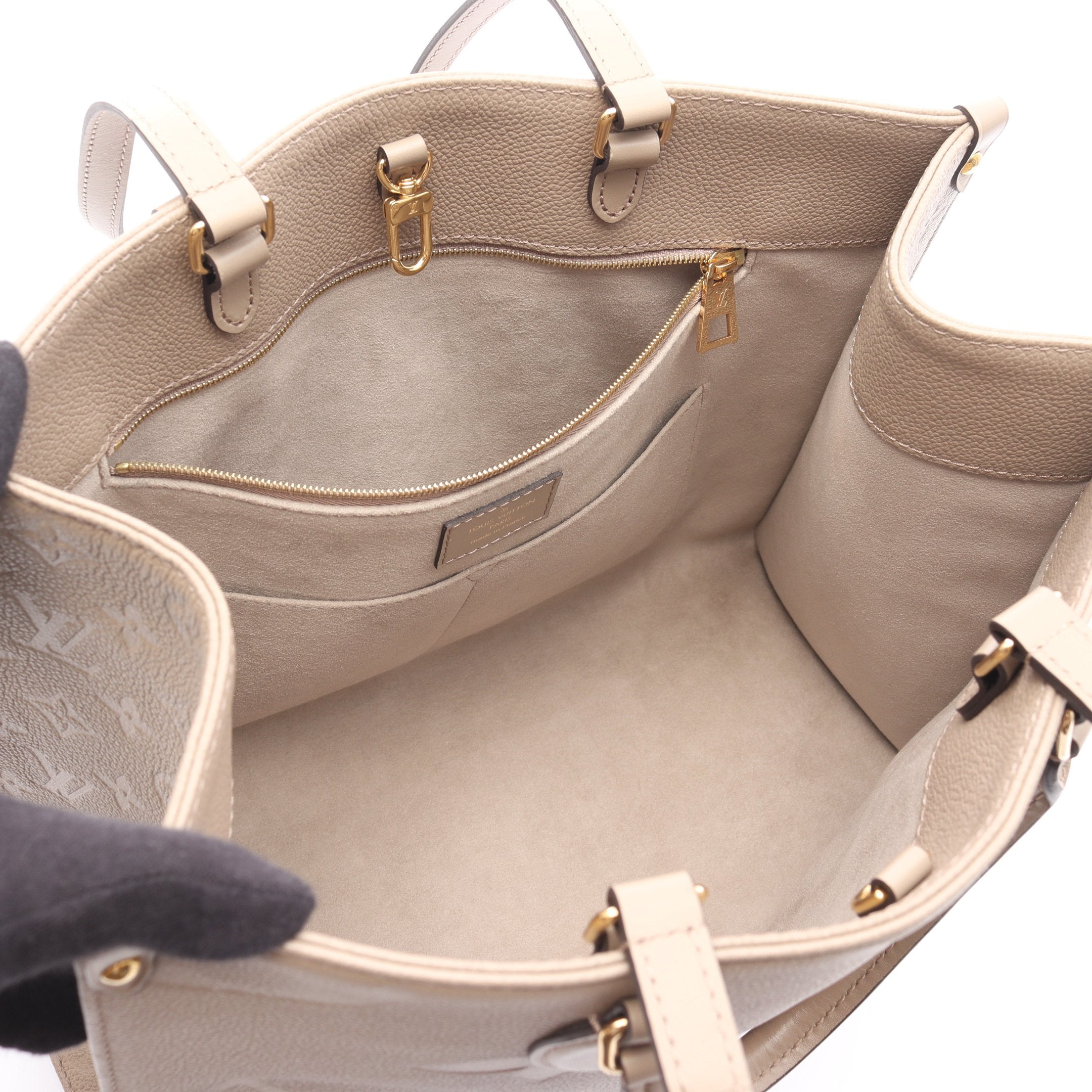 LOUIS VUITTON ルイヴィトン モノグラム アンプラント オンザゴーBB トゥルトレールクレーム 2WAYバッグ トートバッグ ハンドバッグ ショルダーバッグ ベージュ レザー M47054 ゴールド金具 ルイ ヴィトン バイカラーモノグラムアンプラント オンザゴー BB 2WAY