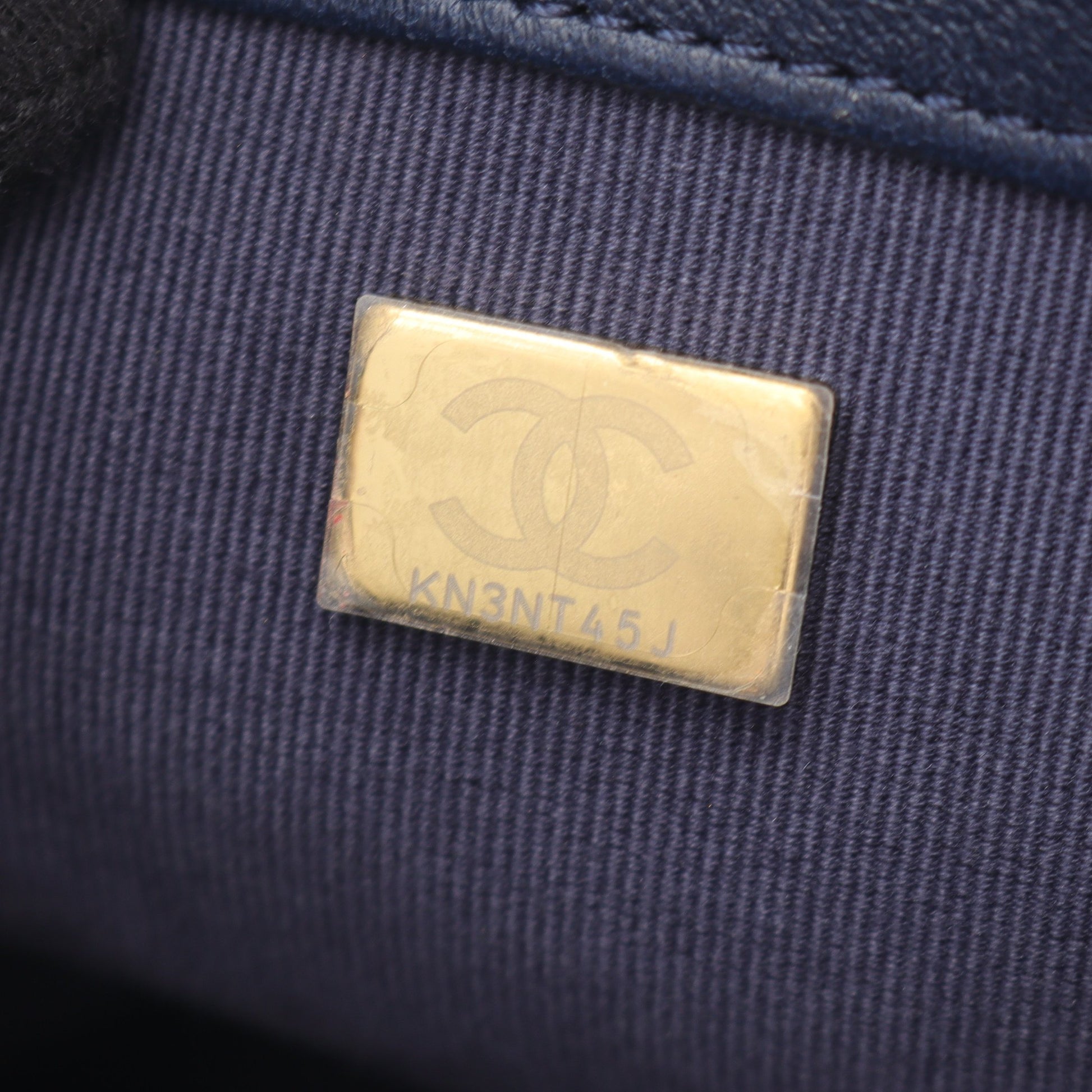 マトラッセ チェーンショルダーバッグ ラムスキン ネイビー ゴールド金具 シャネル バッグ CHANEL