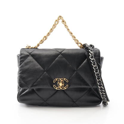 19 ディズヌフ マトラッセ チェーンショルダーバッグ ラムスキン ブラック コンビ金具 2WAY シャネル バッグ CHANEL