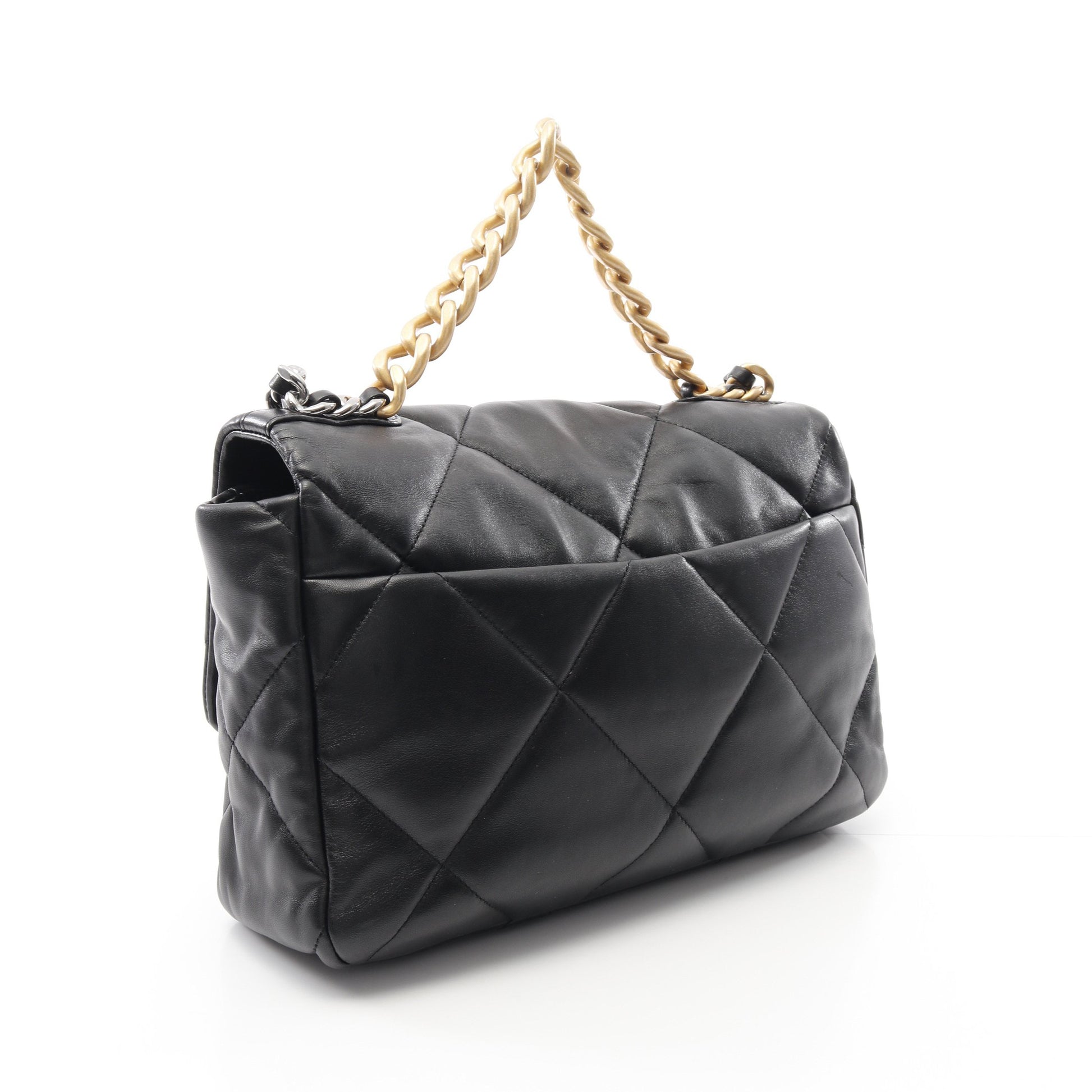 19 ディズヌフ マトラッセ チェーンショルダーバッグ ラムスキン ブラック コンビ金具 2WAY シャネル バッグ CHANEL