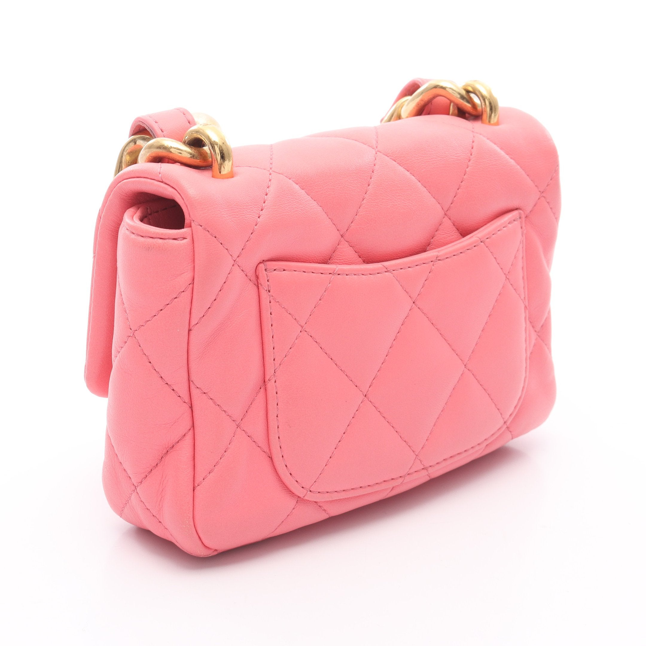 CHANEL(シャネル) ショルダーバッグ美品  マトラッセ AS3867 ピンク チェーンショルダー/ゴールド金具 CHANEL(シャネル) ショルダーバッグ美品 マトラッセ AS3867 ピンク