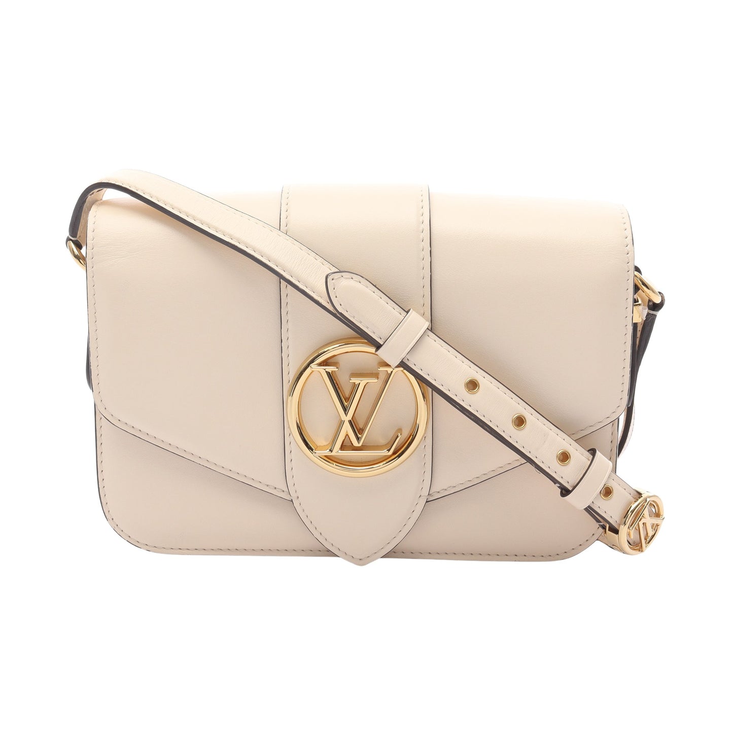 LV PONT 9 LVポンヌフ クレーム ショルダーバッグ レザー アイボリー ルイヴィトン バッグ LOUIS VUITTON