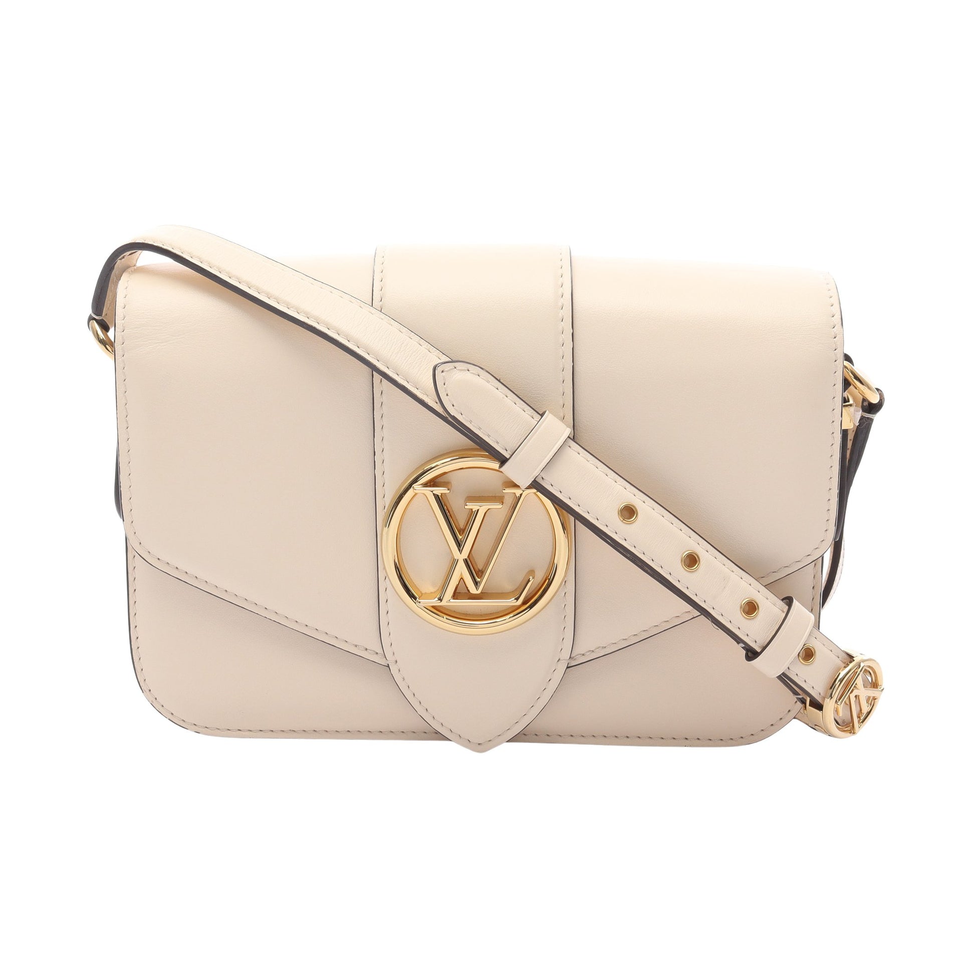 LV PONT 9 LVポンヌフ クレーム ショルダーバッグ レザー アイボリー ルイヴィトン バッグ LOUIS VUITTON