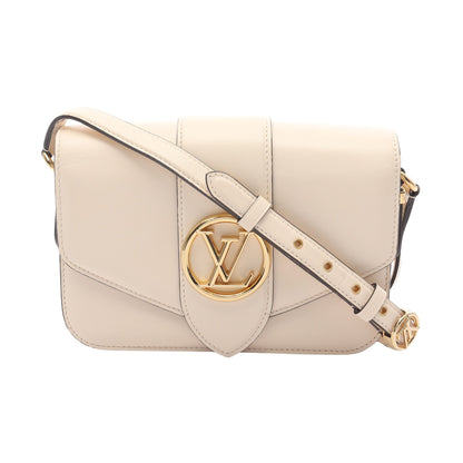 LV PONT 9 LVポンヌフ クレーム ショルダーバッグ レザー アイボリー ルイヴィトン バッグ LOUIS VUITTON