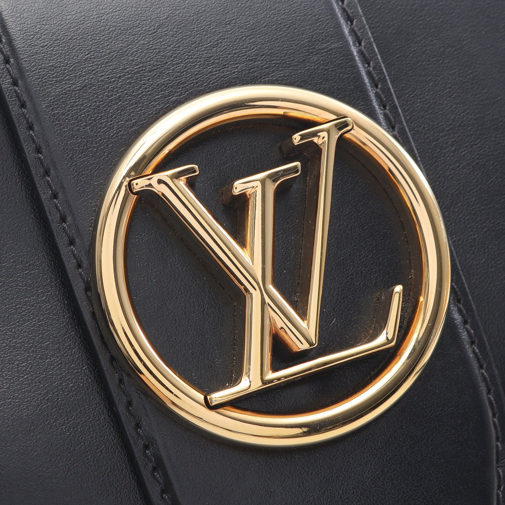 LV PONT9 LVポンヌフ ノワール ショルダーバッグ レザー ブラック ルイヴィトン バッグ LOUIS VUITTON