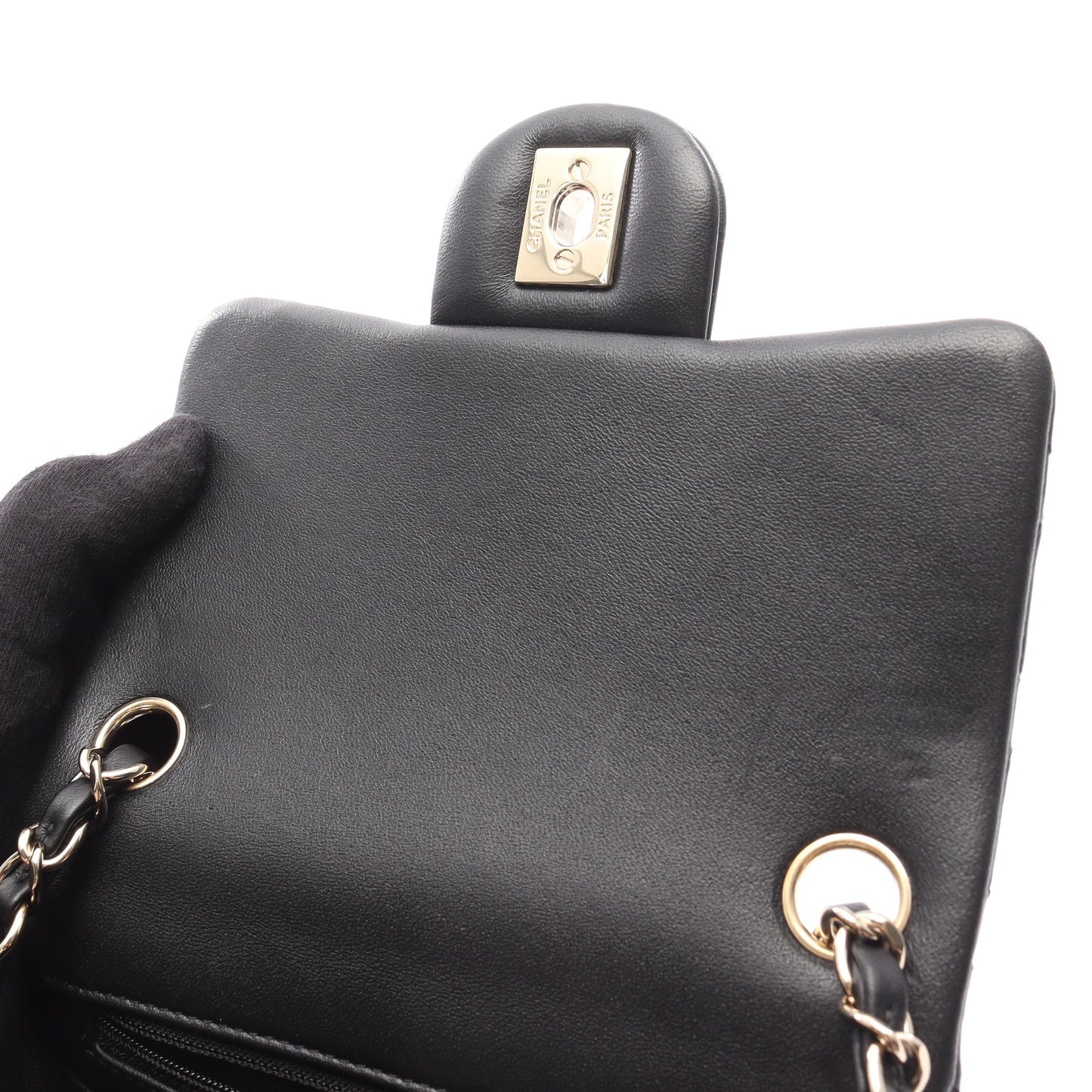 ミニマトラッセ チェーンショルダーバッグ ラムスキン ブラック ゴールド金具 シャネル バッグ CHANEL