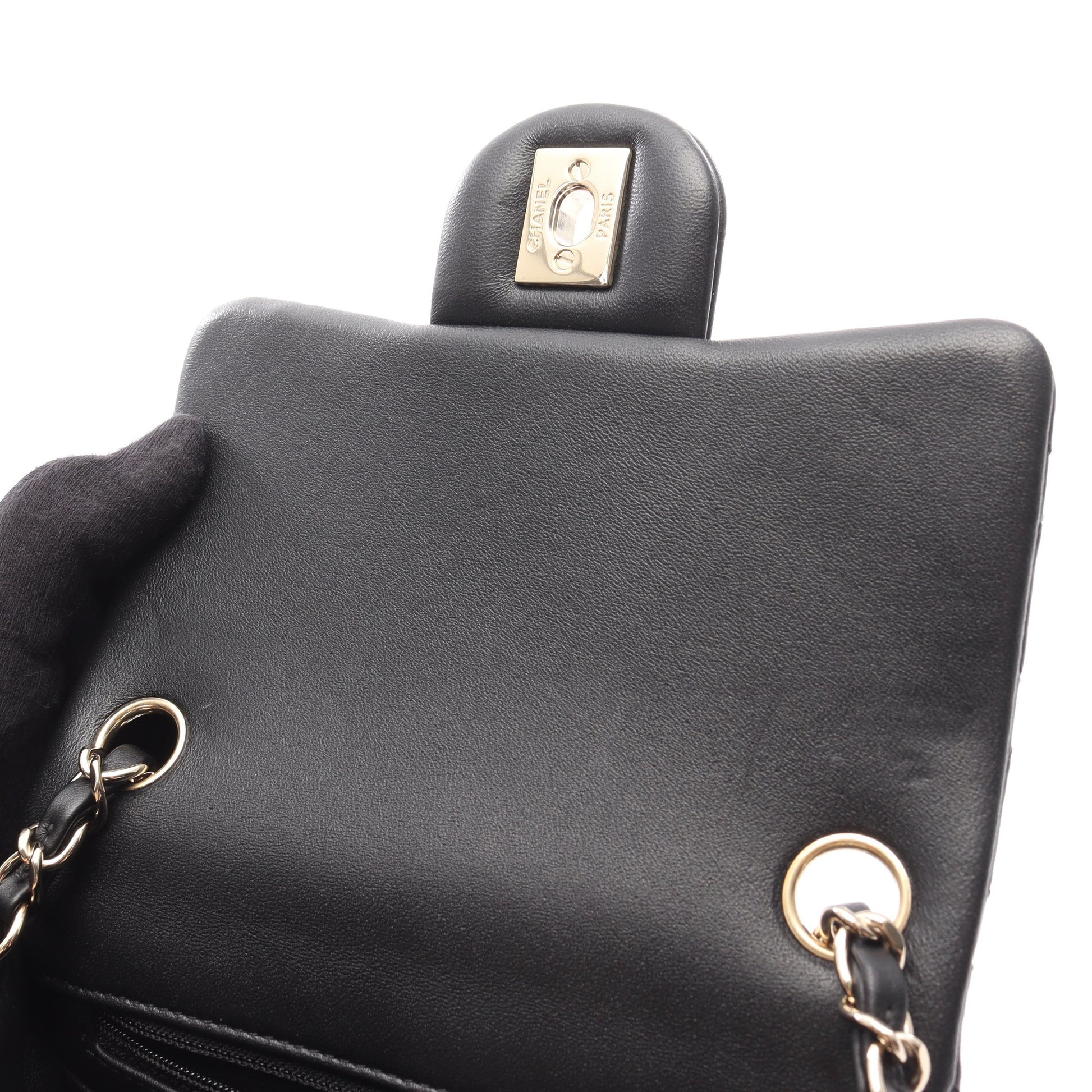 ミニマトラッセ チェーンショルダーバッグ ラムスキン ブラック ゴールド金具 シャネル バッグ CHANEL