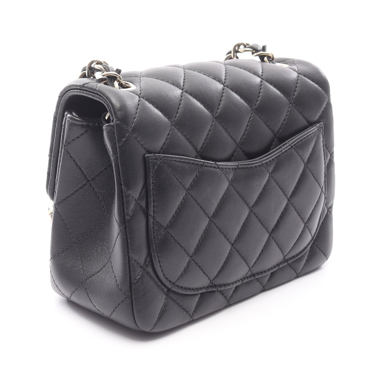 ミニマトラッセ チェーンショルダーバッグ ラムスキン ブラック ゴールド金具 シャネル バッグ CHANEL