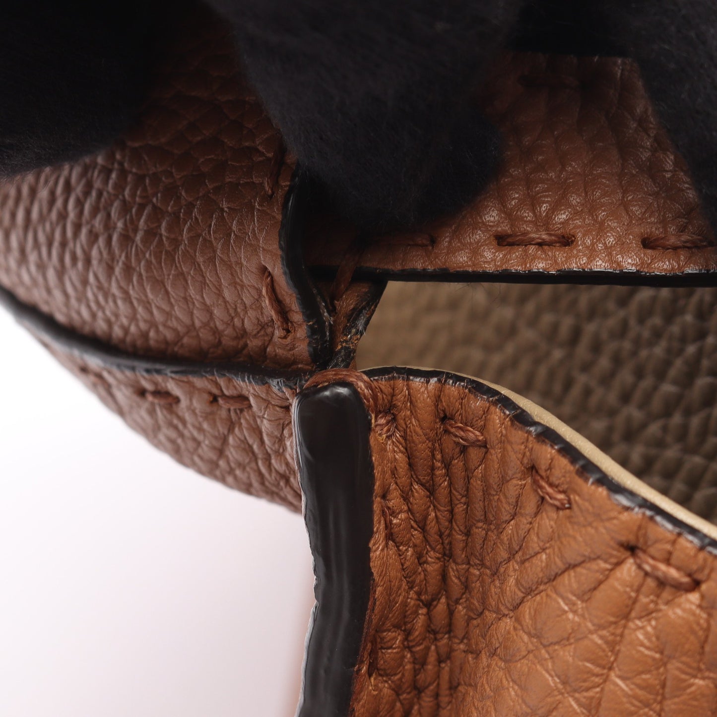ピーカブー レギュラー セレリア ハンドバッグ レザー ブラウン 2WAY フェンディ バッグ FENDI