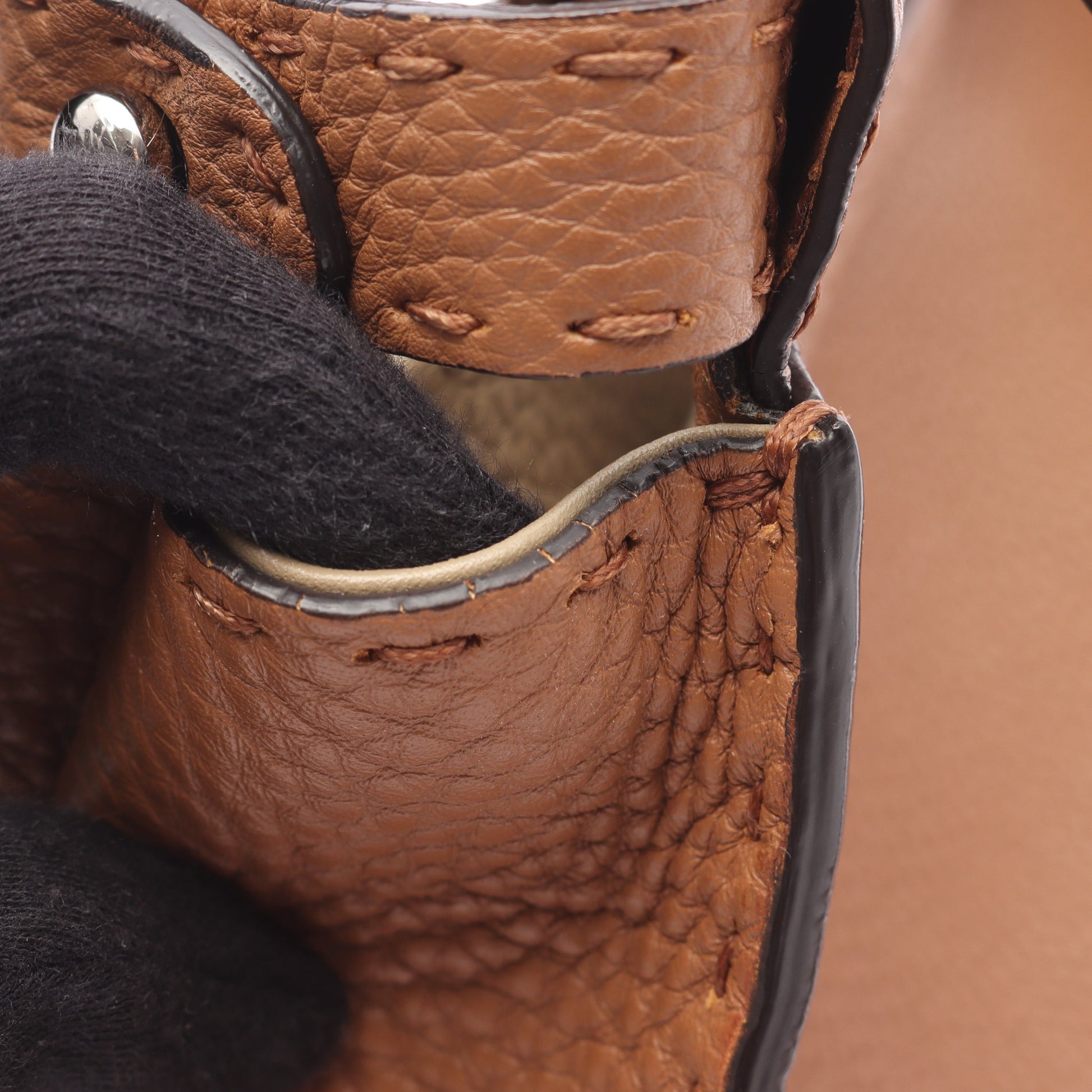 ピーカブー レギュラー セレリア ハンドバッグ レザー ブラウン 2WAY フェンディ バッグ FENDI