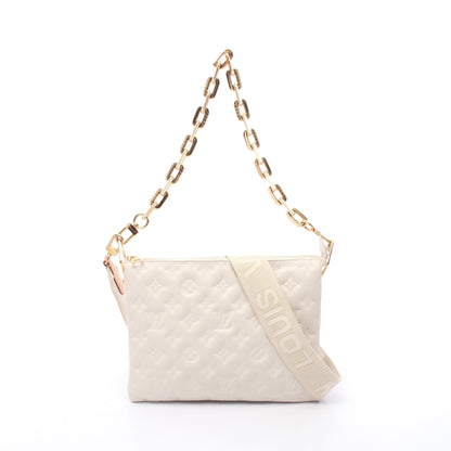 クッサンPM モノグラム チェーンショルダーバッグ レザー オフホワイト 2WAY ルイヴィトン バッグ LOUIS VUITTON