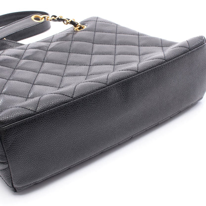 マトラッセ チェーンショルダーバッグ キャビアスキン ブラック ゴールド金具 シャネル バッグ CHANEL