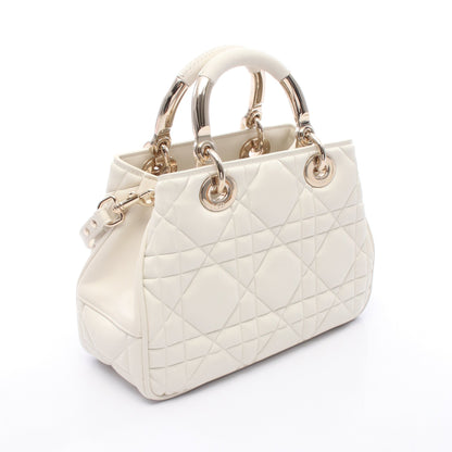 レディ 95.22 カナージュ ハンドバッグ レザー オフホワイト 2WAY クリスチャンディオール バッグ Christian Dior