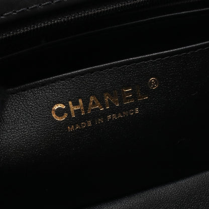 2.55 ミニマトラッセ Wチェーンショルダーバッグ レザー ブラック ゴールド金具 シャネル バッグ CHANEL