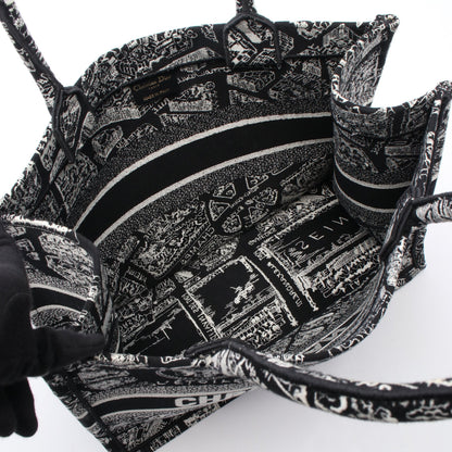 BOOK TOTE ブックトート ミディアム ハンドバッグ トートバッグ キャンバス ブラック ホワイト クリスチャンディオール バッグ Christian Dior