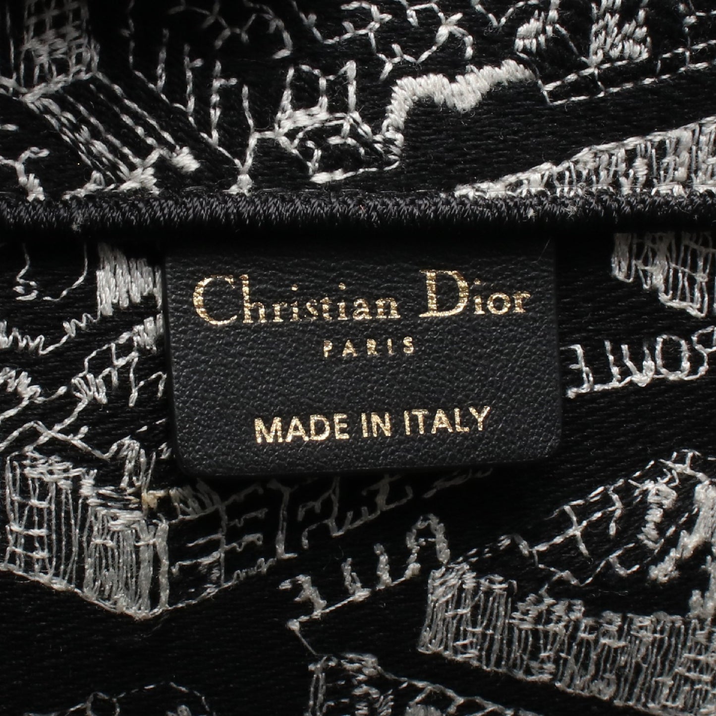 BOOK TOTE ブックトート ミディアム ハンドバッグ トートバッグ キャンバス ブラック ホワイト クリスチャンディオール バッグ Christian Dior