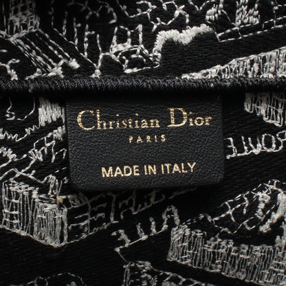 BOOK TOTE ブックトート ミディアム ハンドバッグ トートバッグ キャンバス ブラック ホワイト クリスチャンディオール バッグ Christian Dior