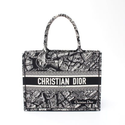 BOOK TOTE ブックトート ミディアム ハンドバッグ トートバッグ キャンバス ブラック ホワイト クリスチャンディオール バッグ Christian Dior