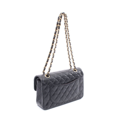 マトラッセ Wフラップ Wチェーンショルダーバッグ キャビアスキン ブラック ゴールド金具 シャネル バッグ CHANEL
