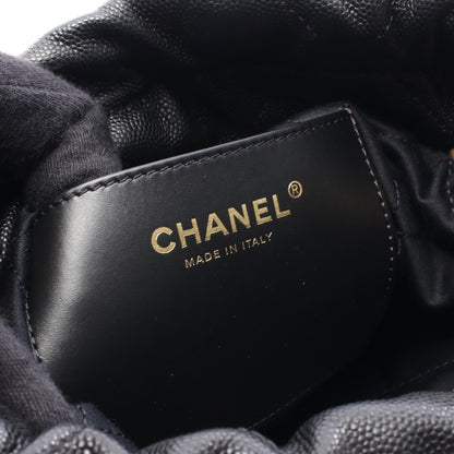 CHANEL 22 ミニ チェーンショルダーバッグ キャビアスキン ブラック ゴールド金具 シャネル バッグ CHANEL