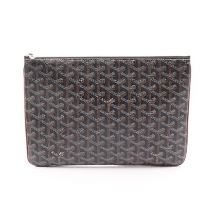 セナMM クラッチバッグ コーティングキャンバス ダークブラウン ゴヤール バッグ GOYARD