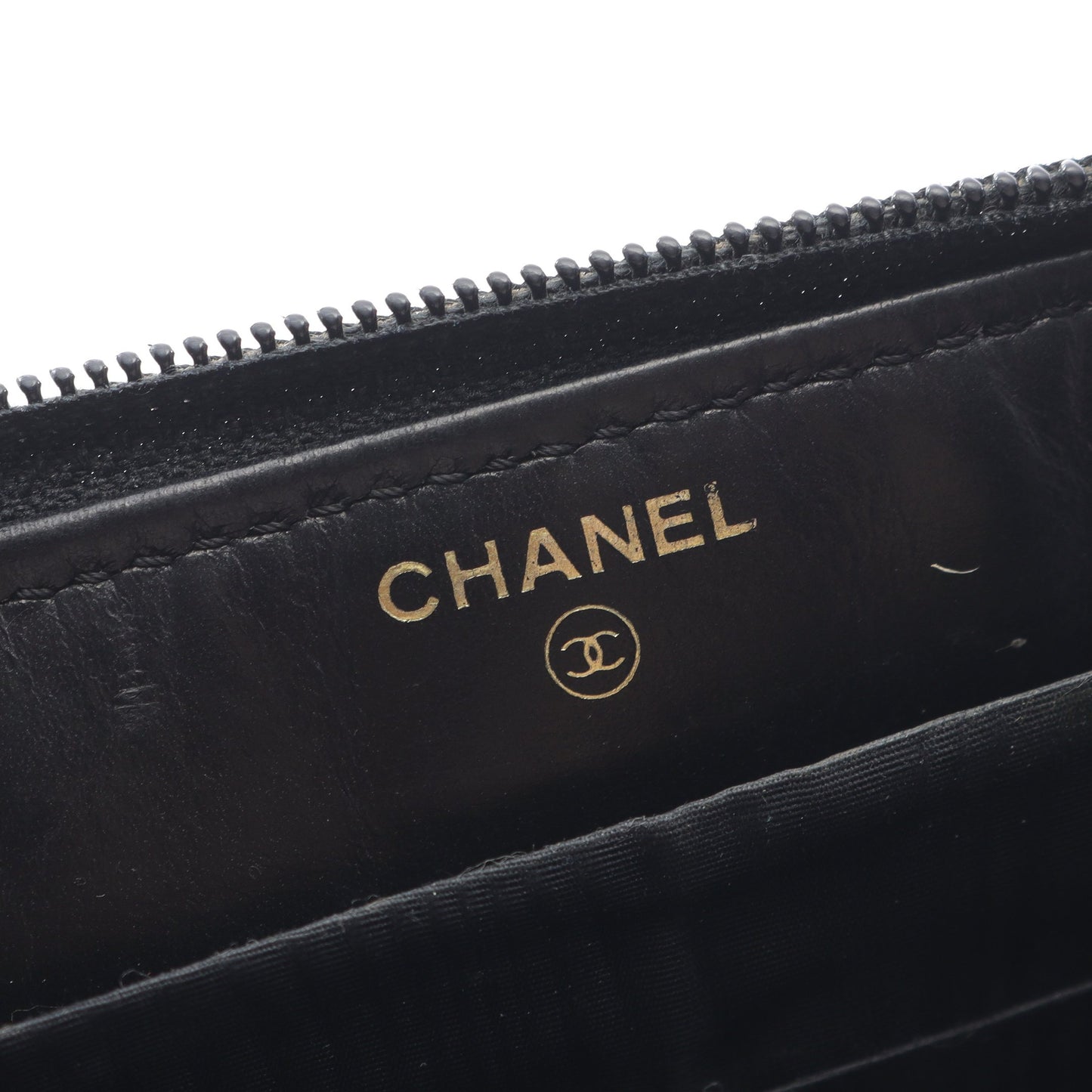 ココマーク ラウンドファスナー長財布 キャビアスキン ブラック ゴールド金具 シャネル 財布・小物 CHANEL