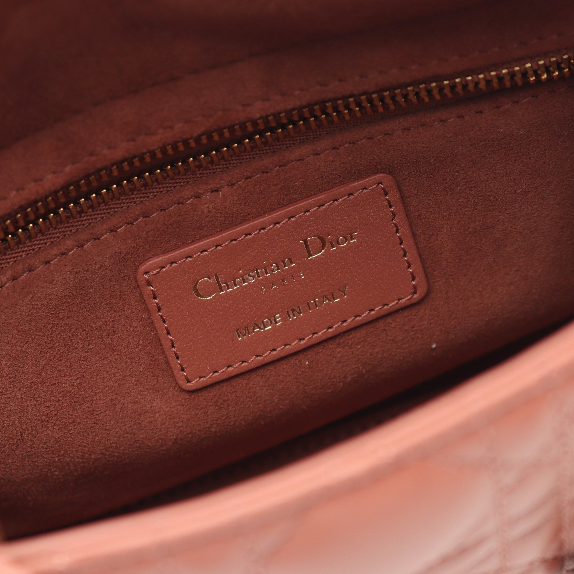 レディディオール スモール カナージュ ハンドバッグ レザー ピンクブラウン 2WAY クリスチャンディオール バッグ Christian Dior