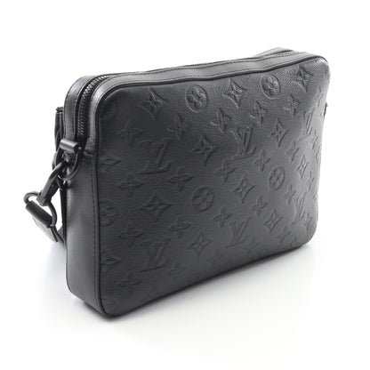 トリオ メッセンジャー モノグラムシャドウ ショルダーバッグ レザー ブラック ルイヴィトン バッグ LOUIS VUITTON