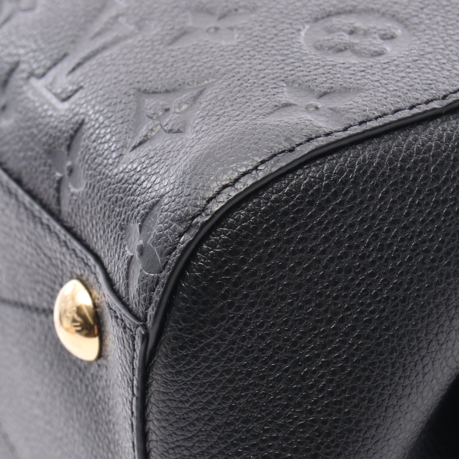 モンテーニュMM モノグラムアンプラント ノワール ハンドバッグ レザー ブラック 2WAY ルイヴィトン バッグ LOUIS VUITTON