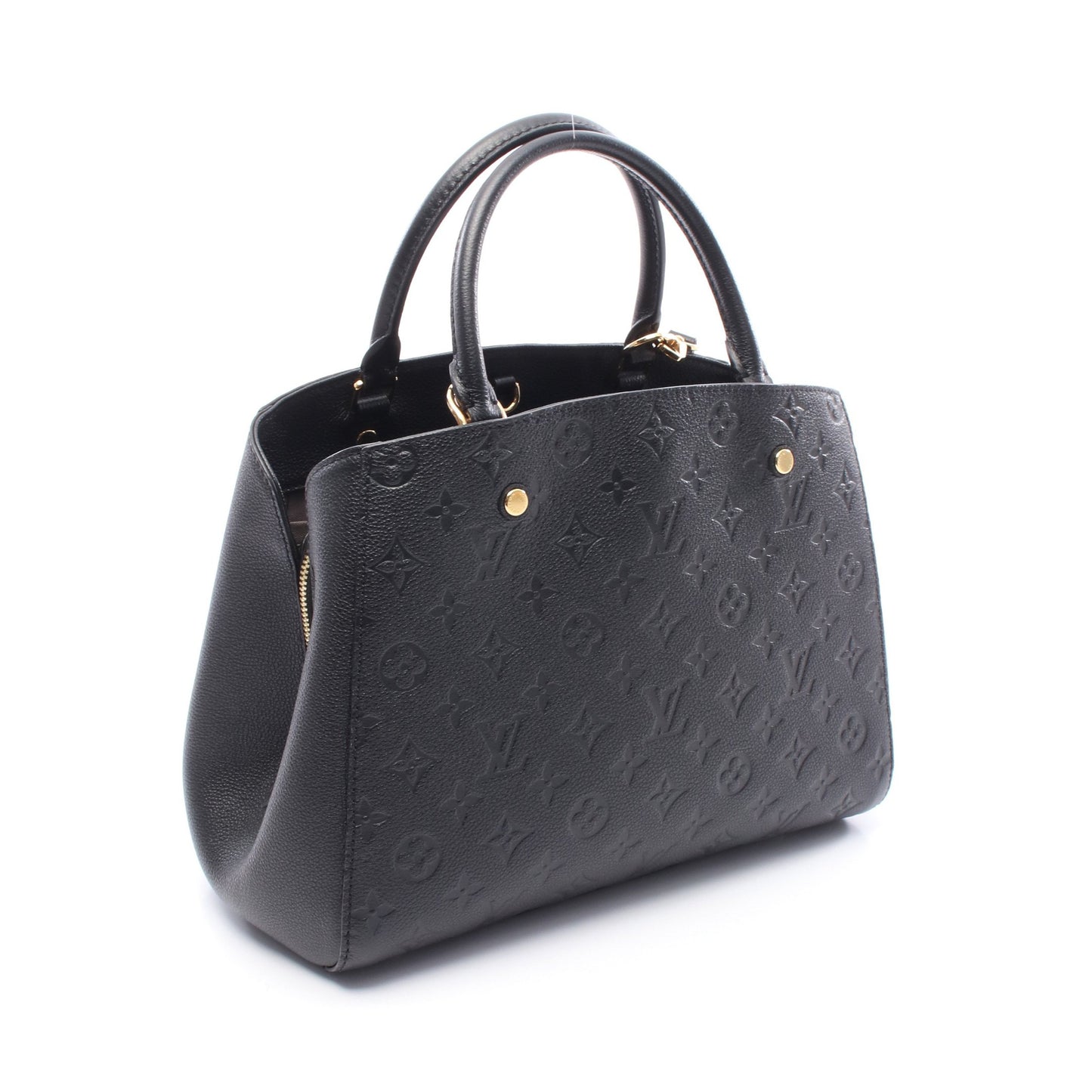 モンテーニュMM モノグラムアンプラント ノワール ハンドバッグ レザー ブラック 2WAY ルイヴィトン バッグ LOUIS VUITTON