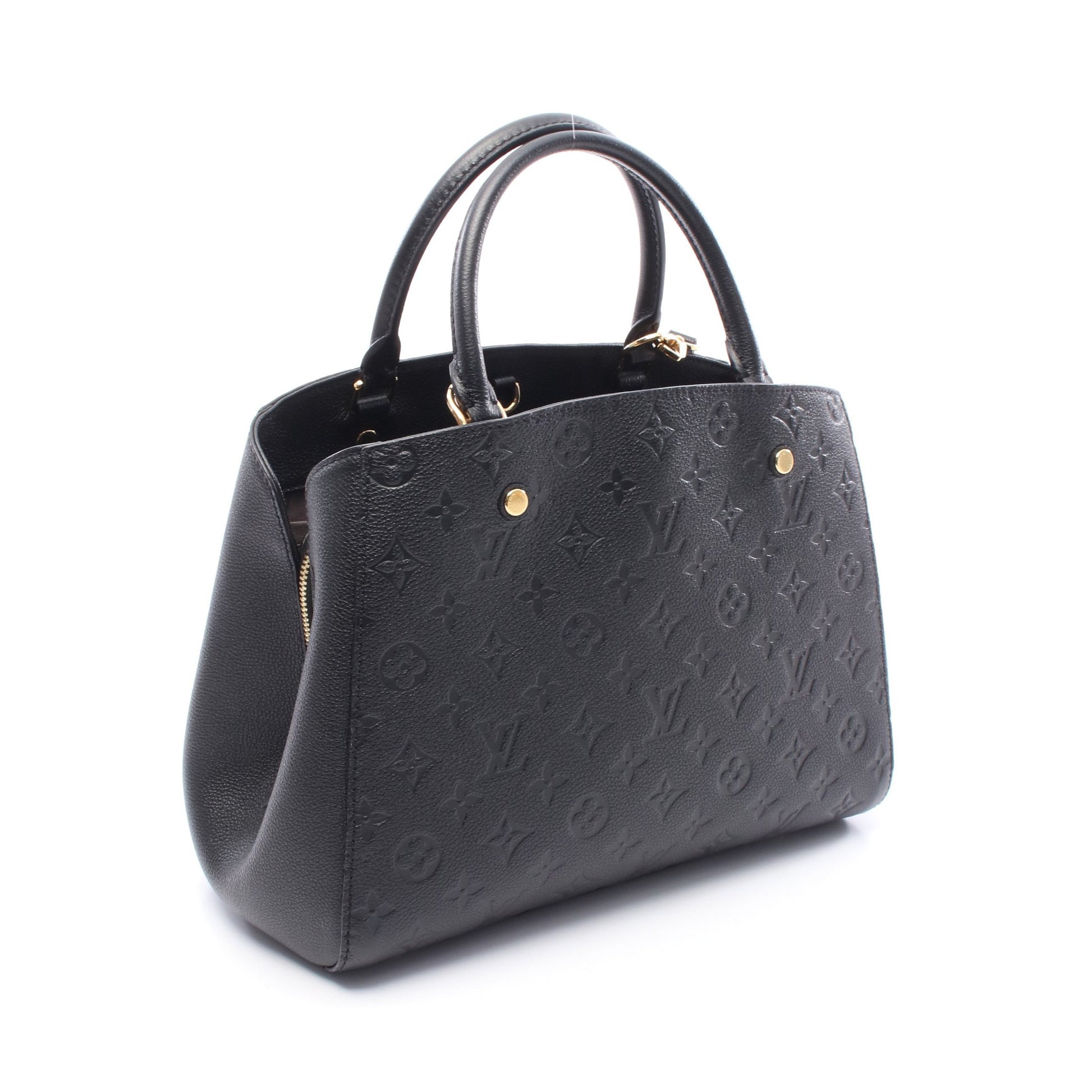モンテーニュMM モノグラムアンプラント ノワール ハンドバッグ レザー ブラック 2WAY ルイヴィトン バッグ LOUIS VUITTON