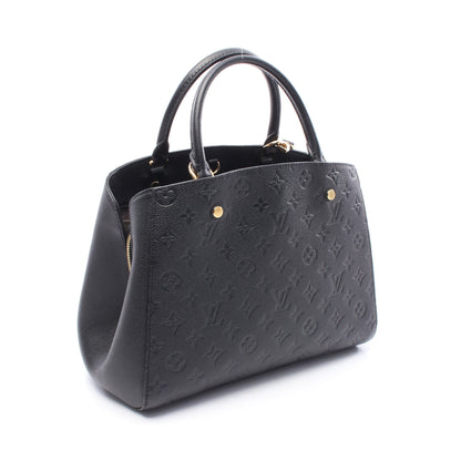 モンテーニュMM モノグラムアンプラント ノワール ハンドバッグ レザー ブラック 2WAY ルイヴィトン バッグ LOUIS VUITTON