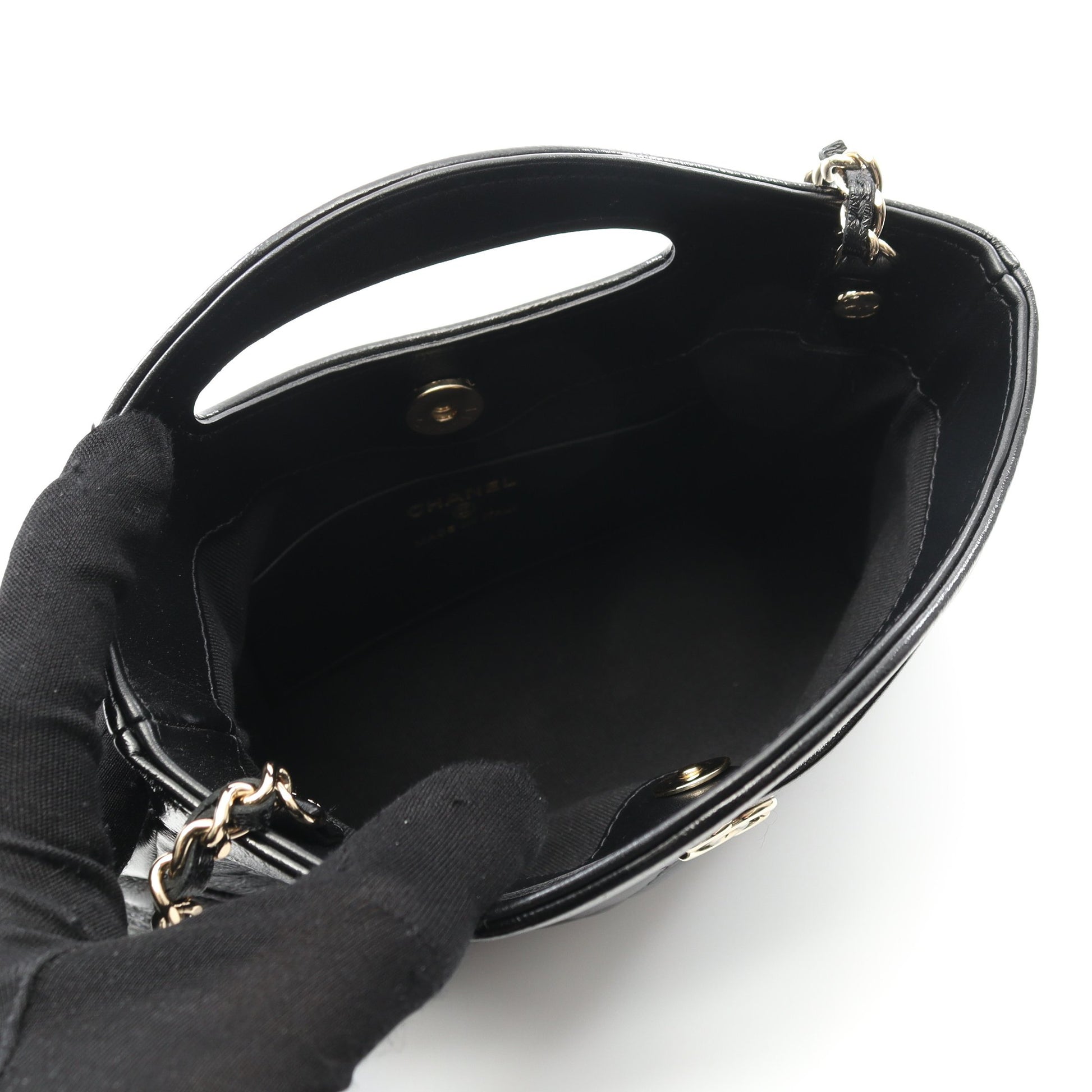 シャネル31 ナノ チェーンショルダーバッグ レザー ブラック ゴールド金具 シャネル バッグ CHANEL