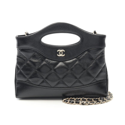 シャネル31 ナノ チェーンショルダーバッグ レザー ブラック ゴールド金具 シャネル バッグ CHANEL
