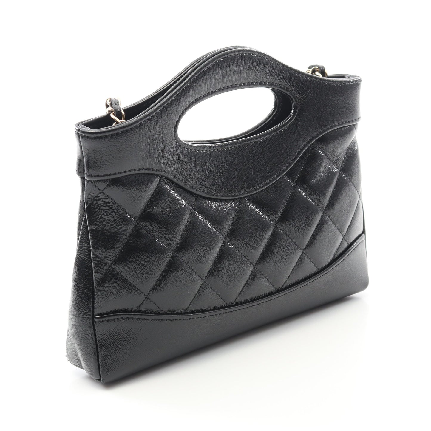 シャネル31 ナノ チェーンショルダーバッグ レザー ブラック ゴールド金具 シャネル バッグ CHANEL