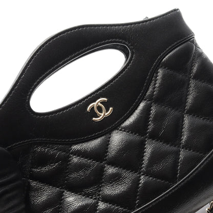 シャネル31 ナノ チェーンショルダーバッグ レザー ブラック ゴールド金具 シャネル バッグ CHANEL