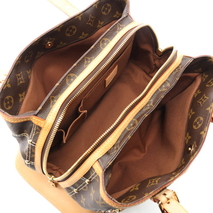 リヴェット モノグラム ハンドバッグ PVC レザー ブラウン ルイヴィトン バッグ LOUIS VUITTON
